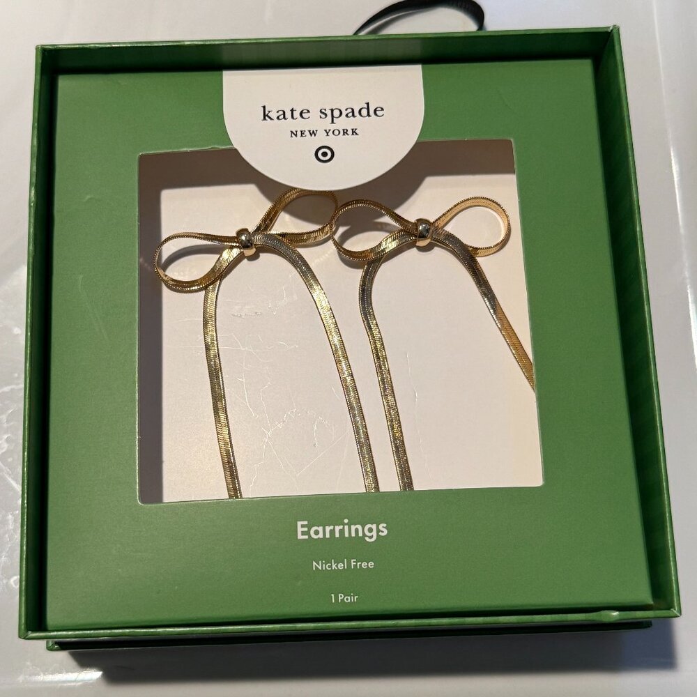 NWT Kate Spade x target bow earrings